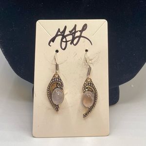 Milky Quartz & Sterling Silver Earrings